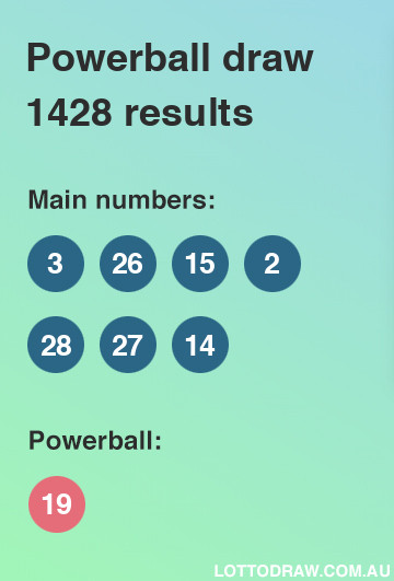 Powerball results and numbers for draw number 1428