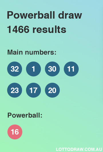 Powerball results and numbers for draw number 1466